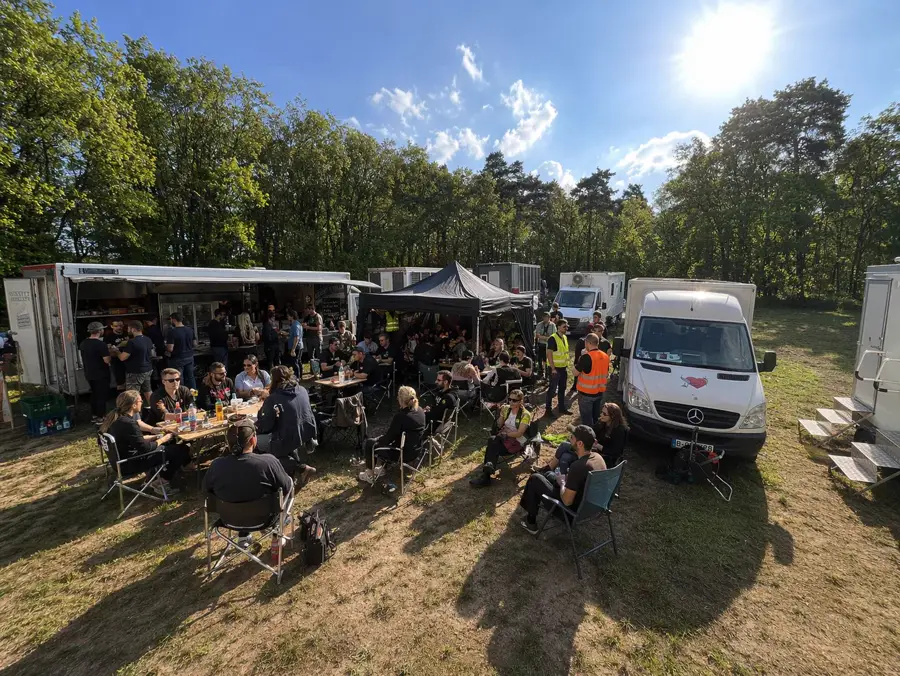 Filmcatering Berlin am Set mit Crew und frischer Verpflegung für Film- und TV-Produktionen
